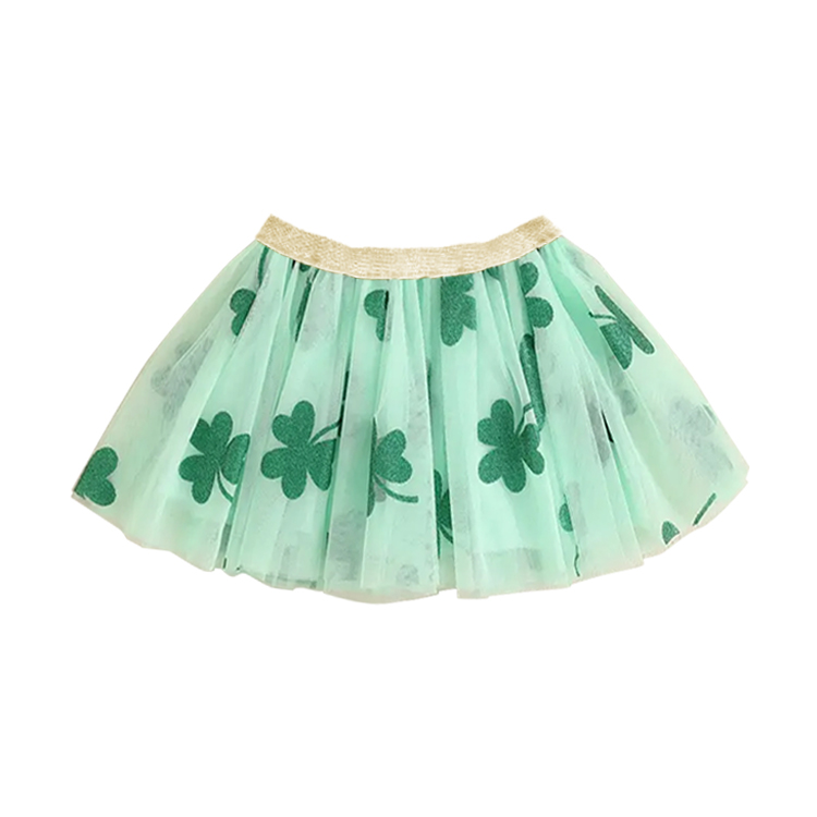 11018-Lucky Clover Sparkle Tutu Skirt