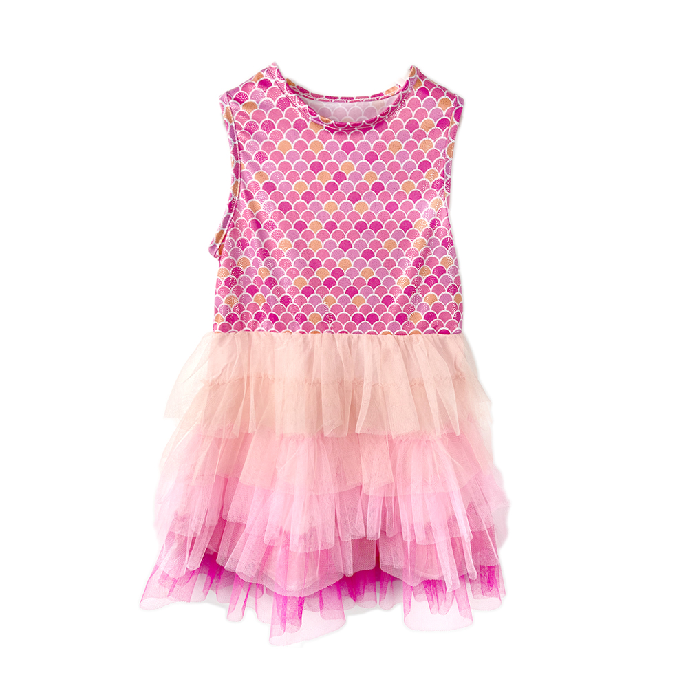12006-Mermaid Sparkle Ruffle Dress