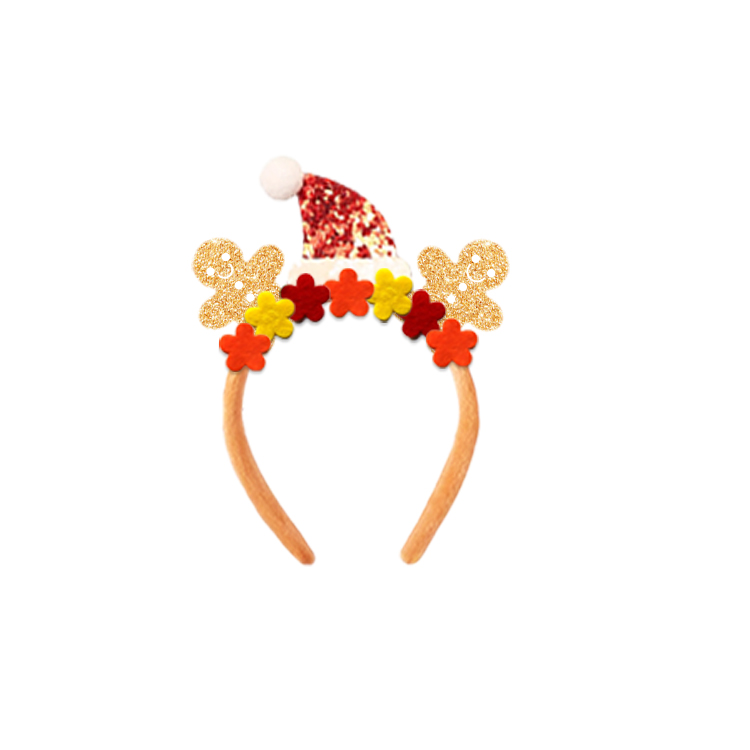 21013-Gingerbread Holiday Cheer Headband – Sparkle & Fun Edition