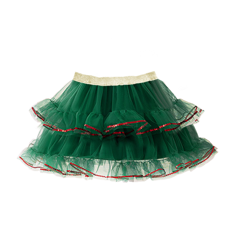 11044-Christmas Tree - Inspired Tulle Skirt for Girls