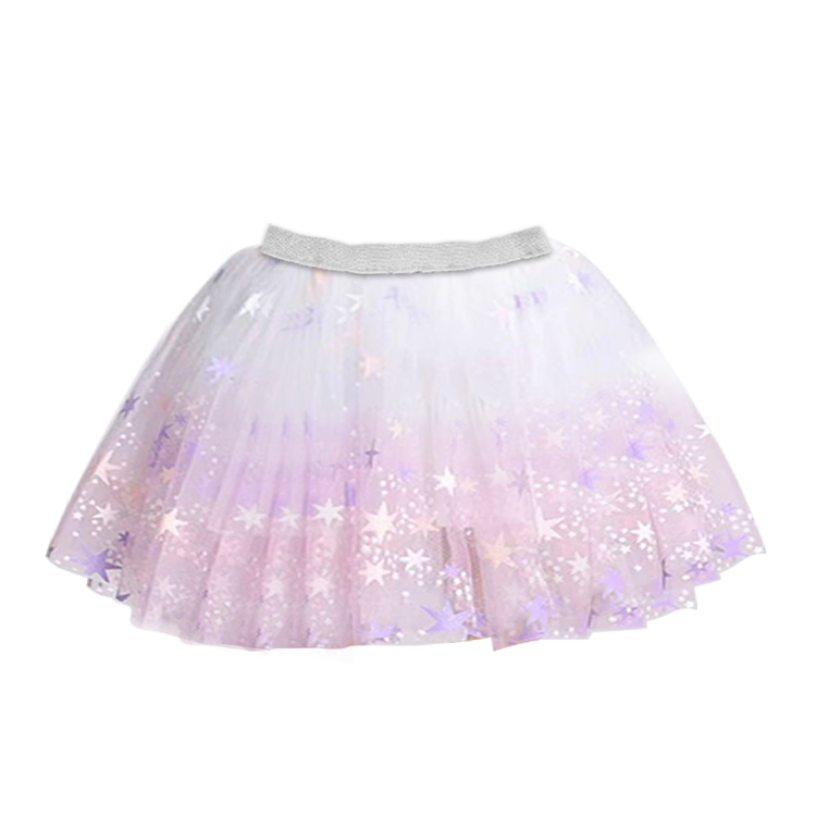 11058-Enchanted Star - Print Pastel Tulle Skirt