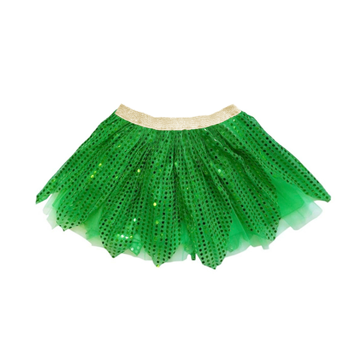 16002-Sparkling Green Sequin Tutu Skirt
