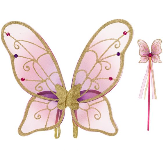 63002-Pink Fairy Wing and Wand Set