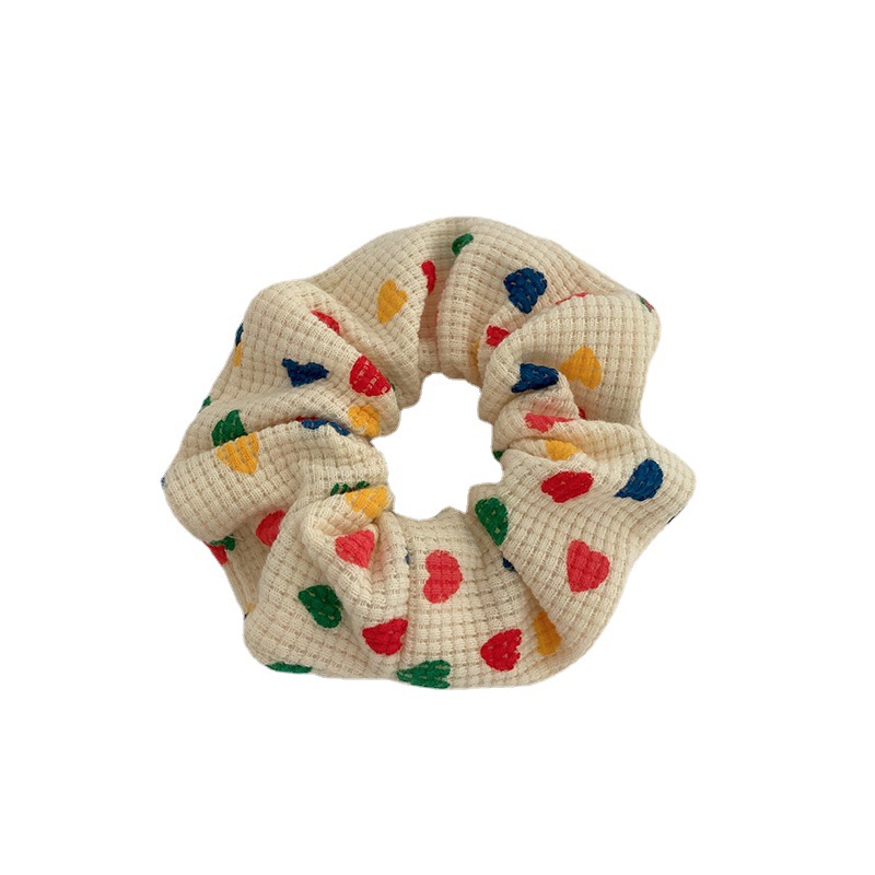 73007-Colorful Heart - Printed Scrunchie