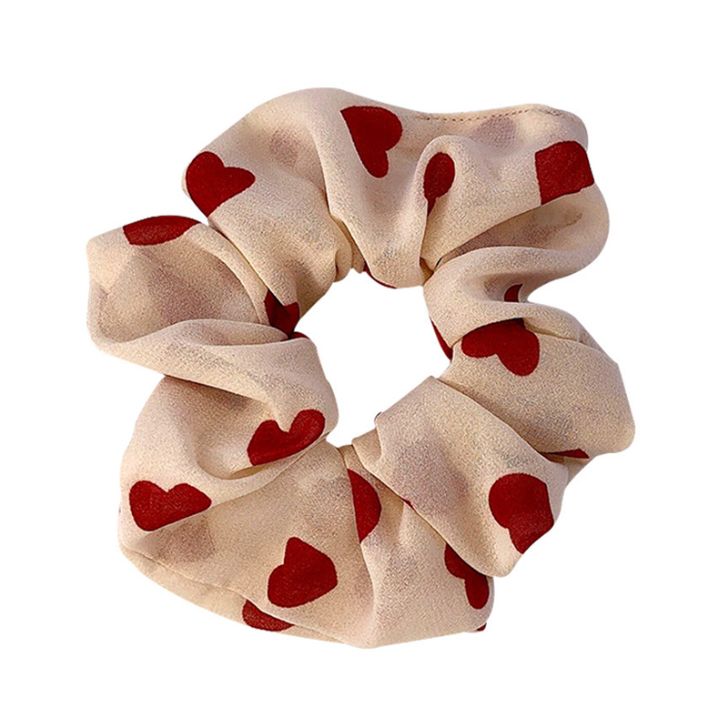 73009-Red Heart - Printed Scrunchie