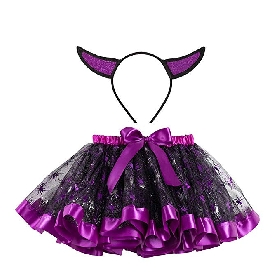 2Pcs Halloween tutu skirt set