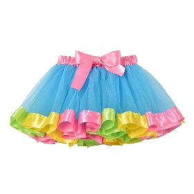 Rainbow ruffle tutu skirt