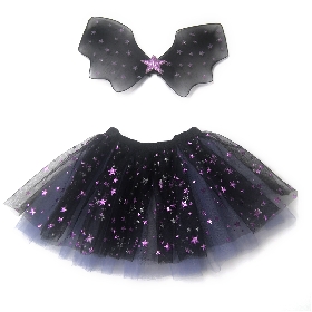 Halloween bat wing tutu skirt set