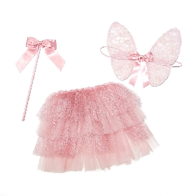 Pink sparkling tutu set