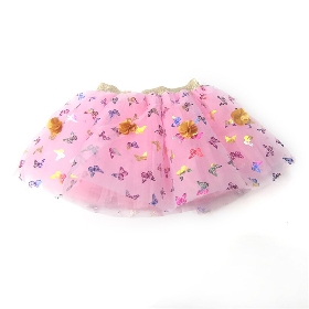 Pink rainbow butterfly foil tutu skirt