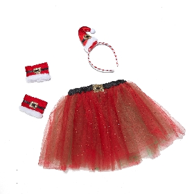 3Pcs Christmas glitter tutu skirt set