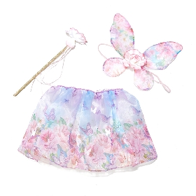 3Pcs flower printed tutu skirt set