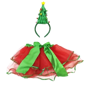 2Pcs ruffle tiered tutu skirt set