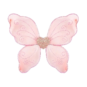 Pink glitter nylon wing