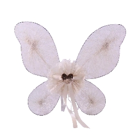 Ivory flower trim wing