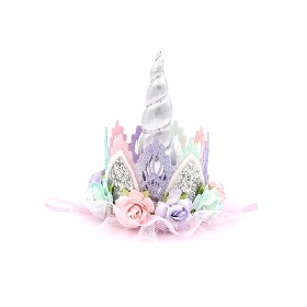 Purple unicorn crown