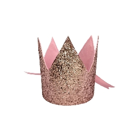 Pink glitter crown