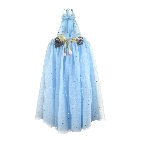 Light blue tulle cape set