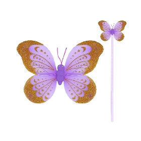 Purple Butterfly Wand Set