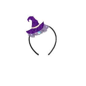 Purple Glitter Witch Hat Headband