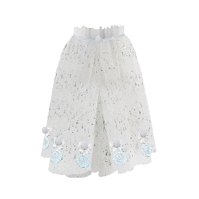 White Sequin Tulle Skirt with Lollipop Ornaments