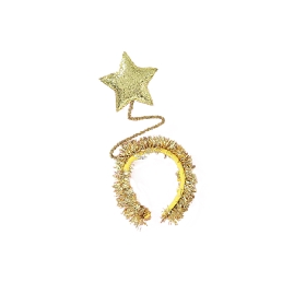 Golden Star Tinsel Headband
