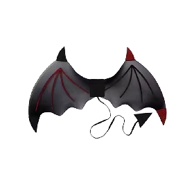 Devil - Style Bat Wings with Horns