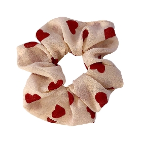 Red Heart - Printed Scrunchie